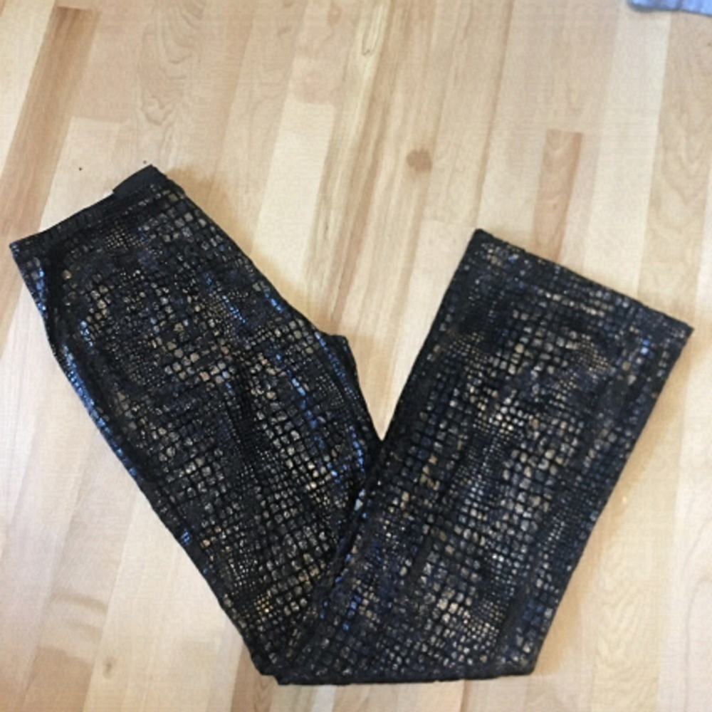 express fun pants. Pull on with flared leg and split in back hem. Snake …